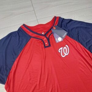 Washington Nationals Jersey Shirt‎ Womens 3XL MLB Fanatics Baseball Red Blue